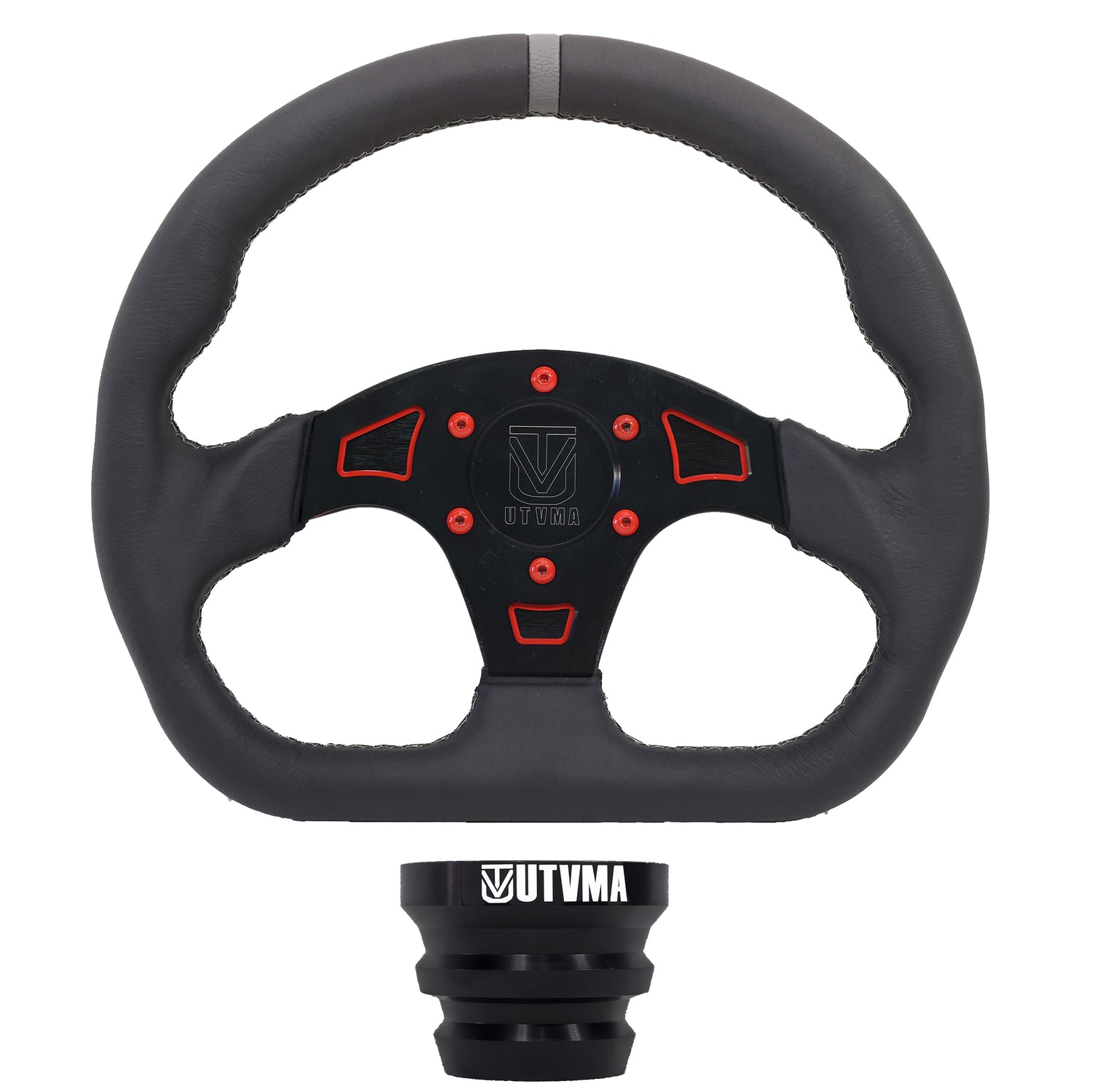 UTVMA DriftX Leather Steering Wheel With Hub (Polaris, Can Am Models)