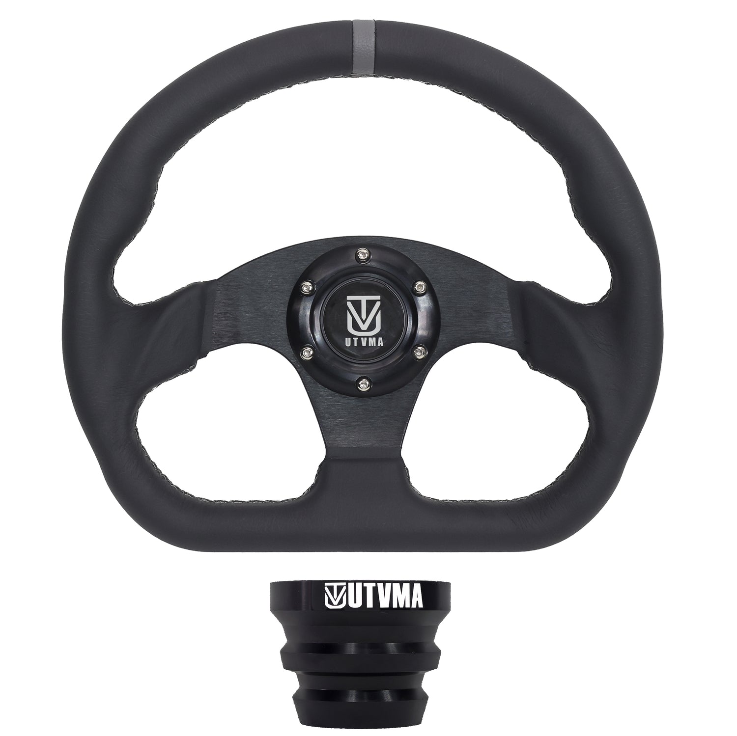 UTVMA DriftX Leather Steering Wheel With Hub (Polaris, Can Am Models)