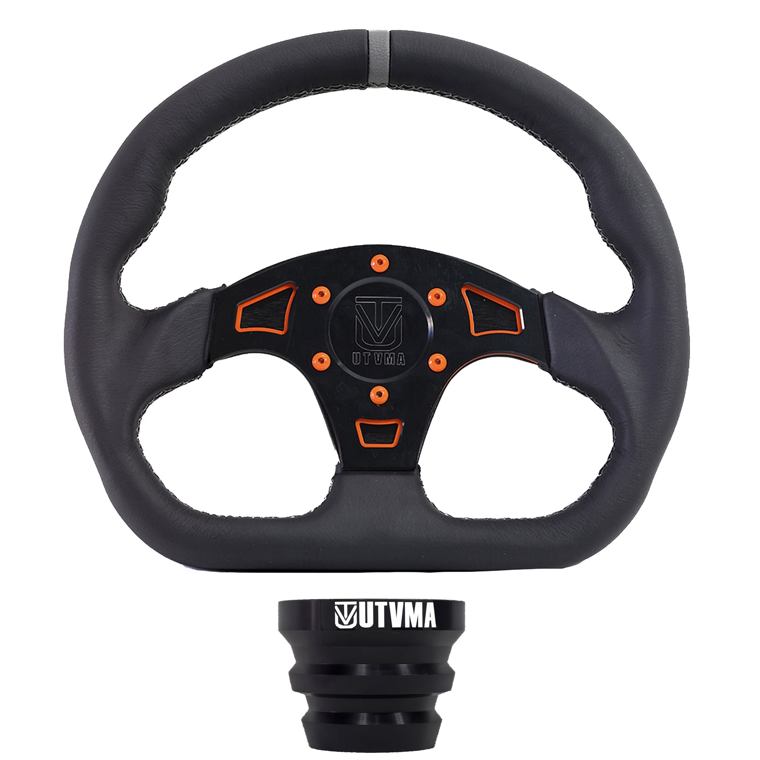 UTVMA DriftX Leather Steering Wheel With Hub (Polaris, Can Am Models)