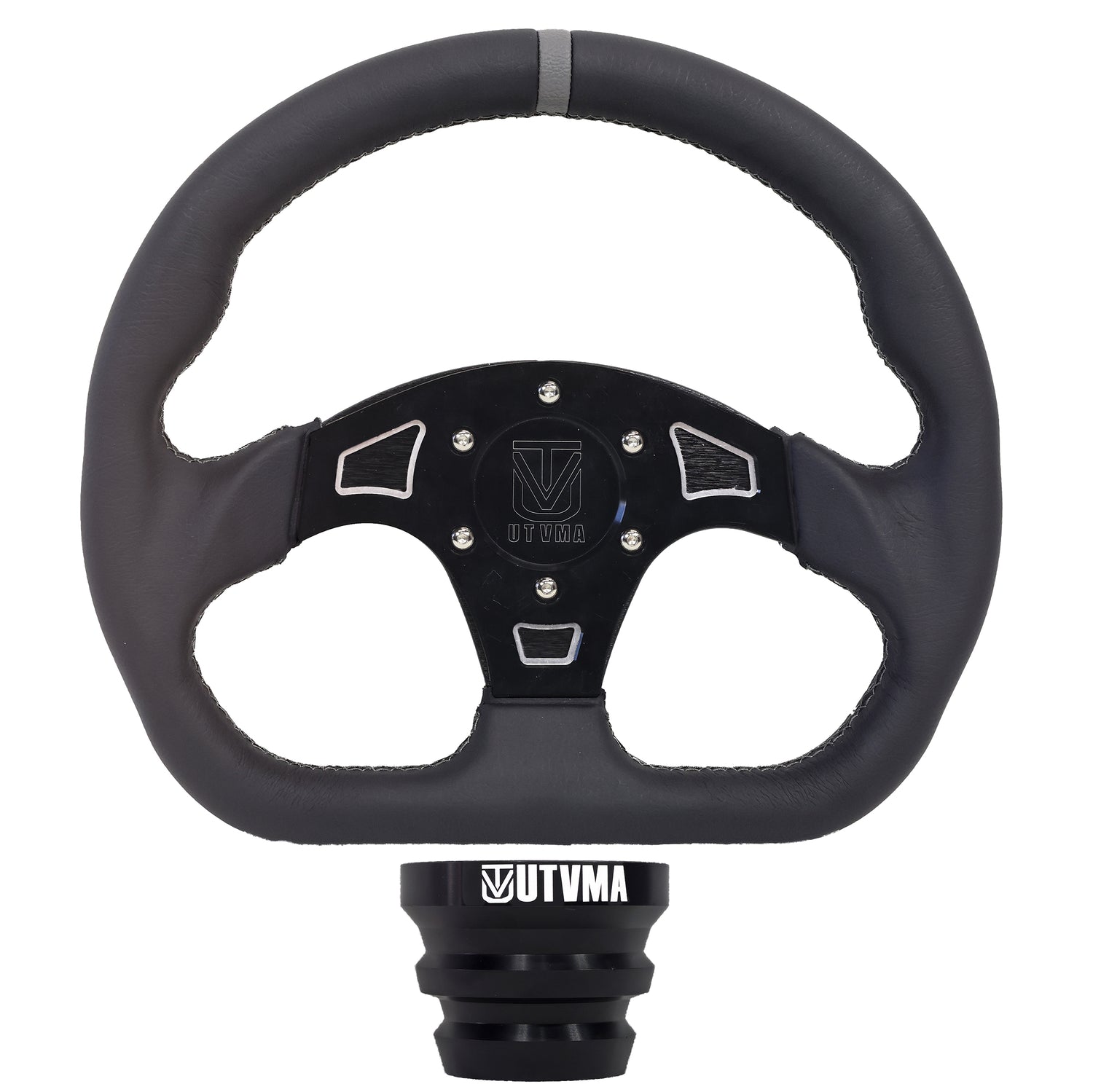 UTVMA DriftX Leather Steering Wheel With Hub (Polaris, Can Am Models)