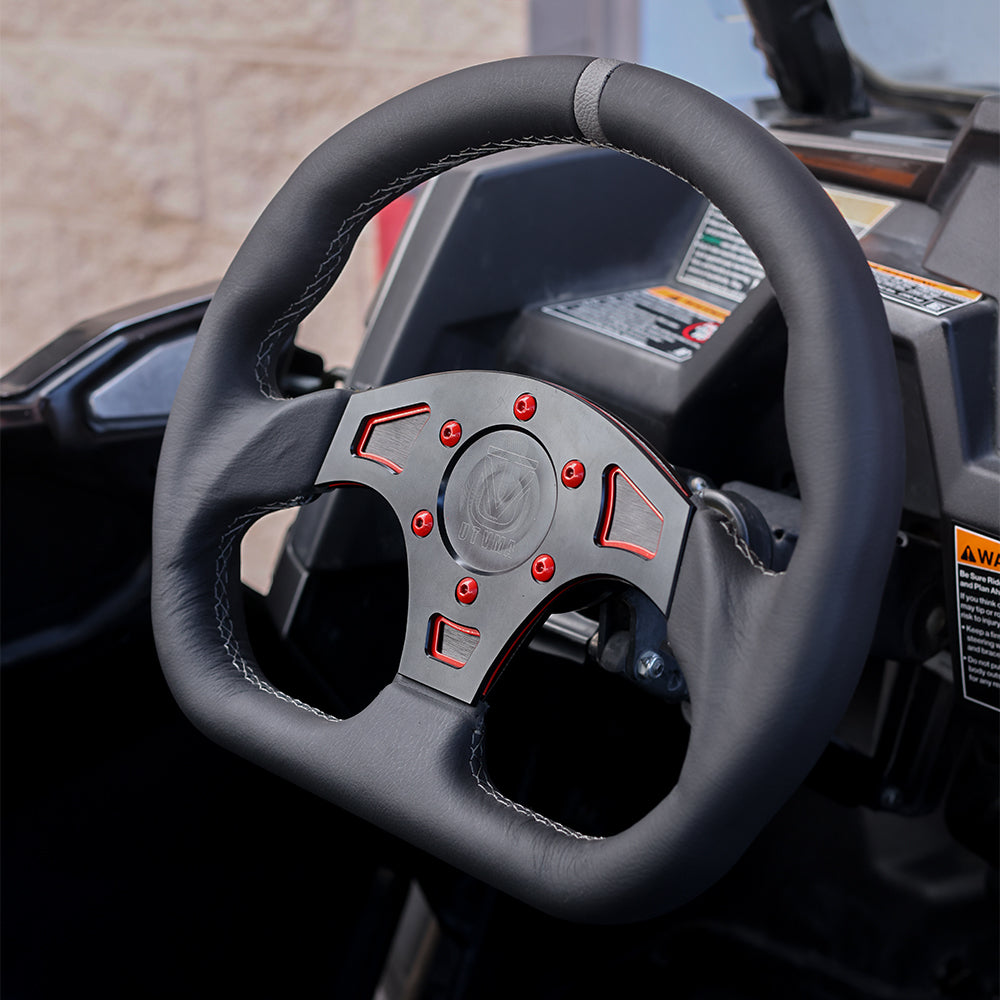 UTVMA DriftX Leather Steering Wheel With Hub (Polaris, Can Am Models)