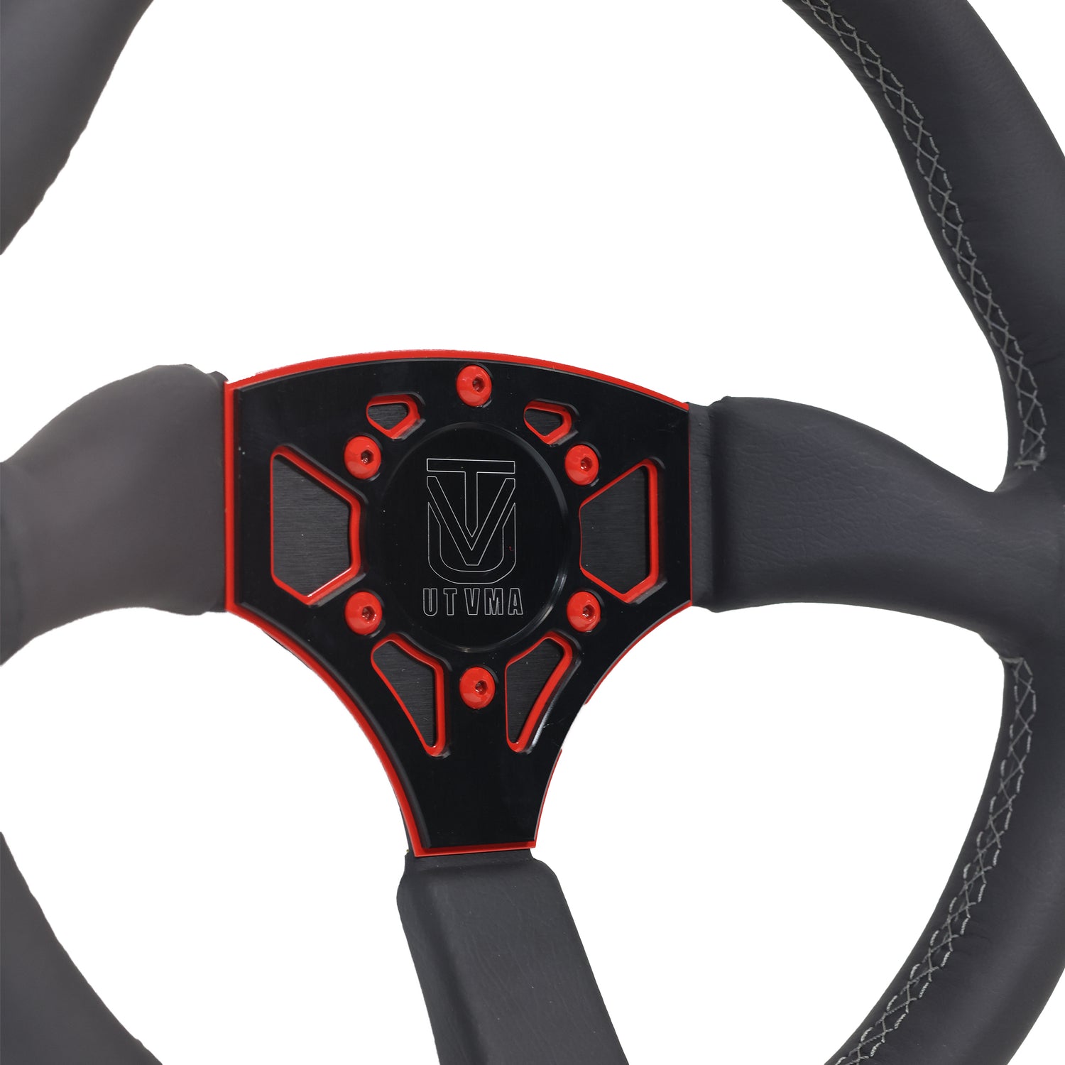 UTVMA Octane Leather Steering Wheel With Hub (Polaris, Can Am Models)