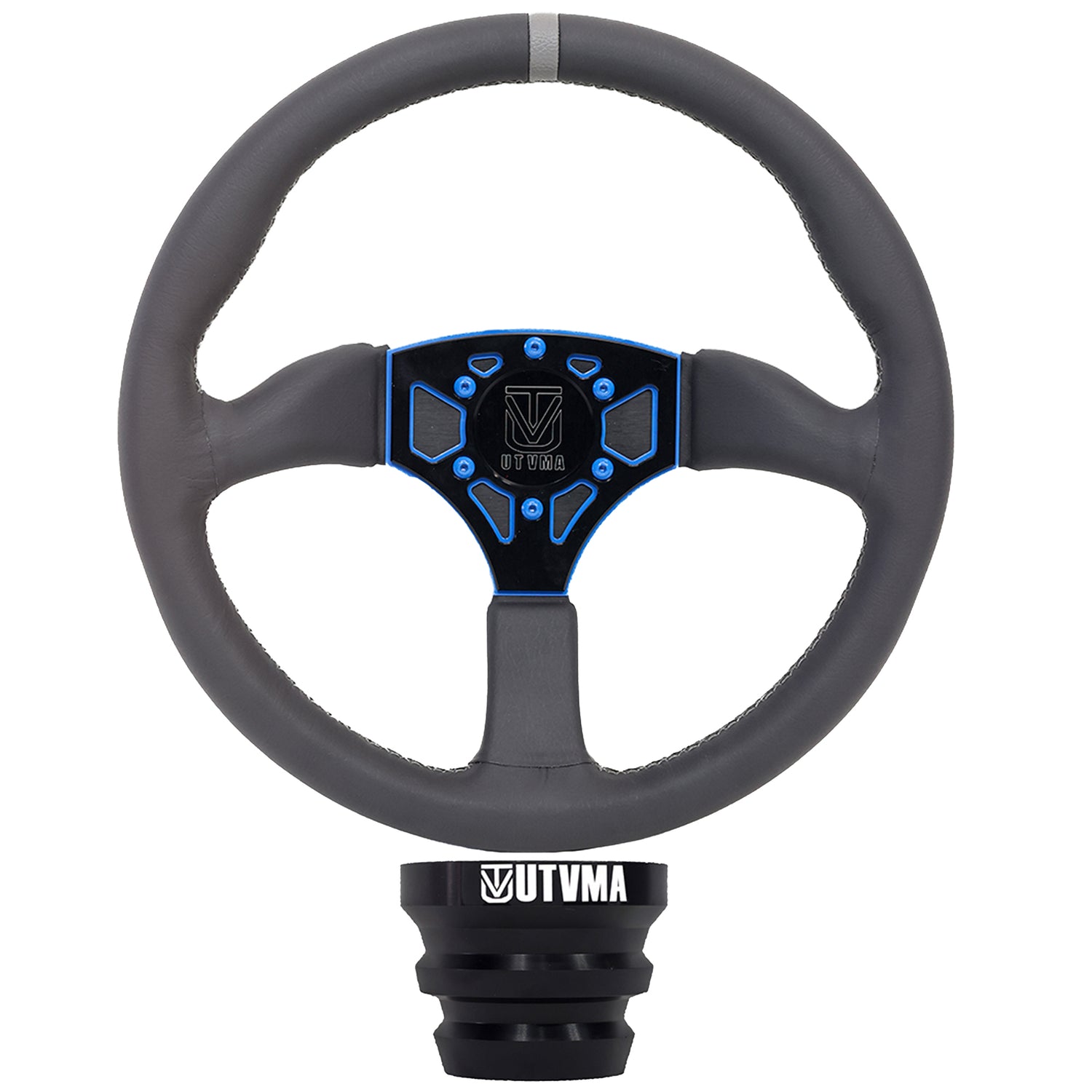 UTVMA Octane Leather Steering Wheel With Hub (Polaris, Can Am Models)