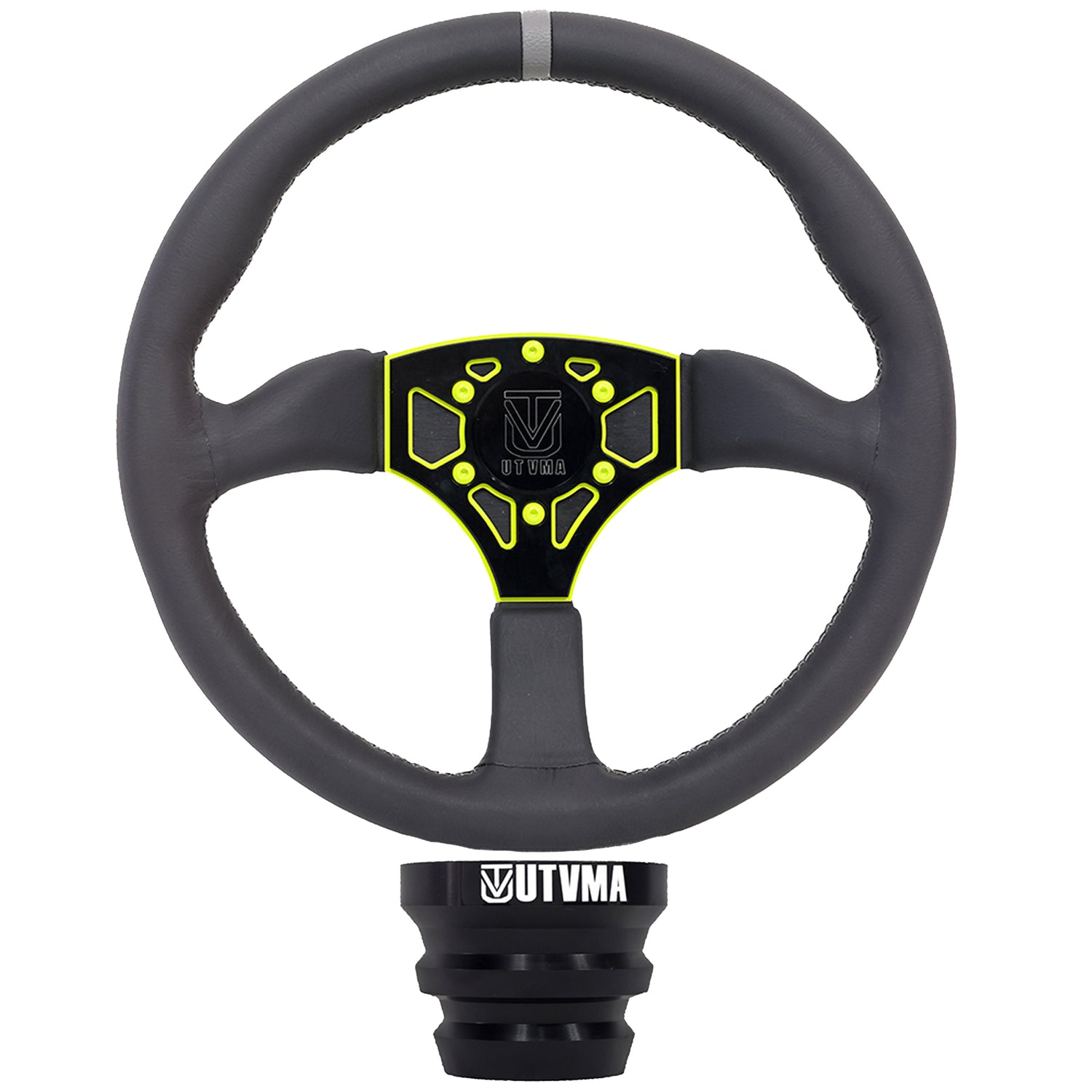 UTVMA Octane Leather Steering Wheel With Hub (Polaris, Can Am Models)