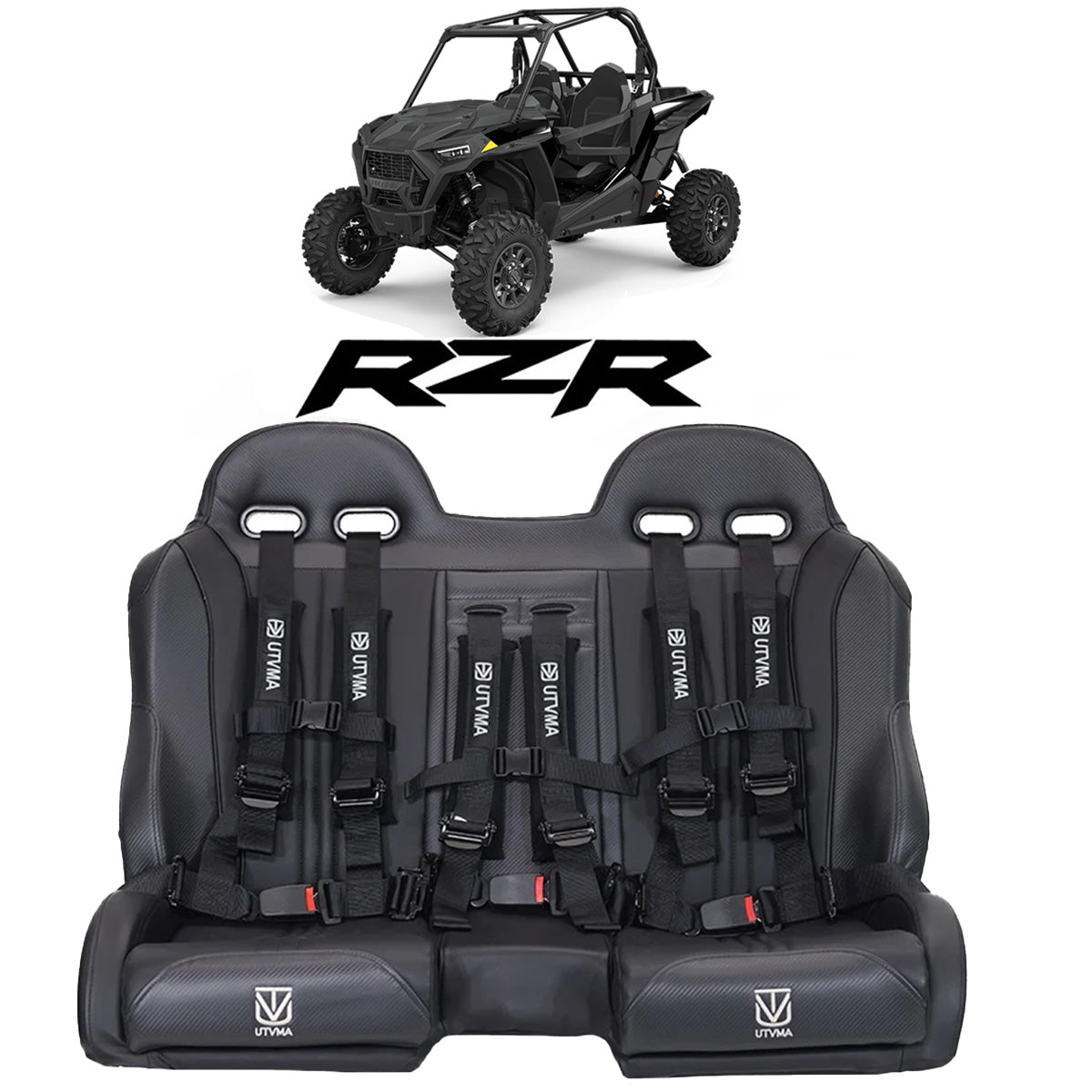 RZR 1000 Elite Series Bench Seat Front or Rear Bench Seat W Harnesses (over the console) (2014-2023)