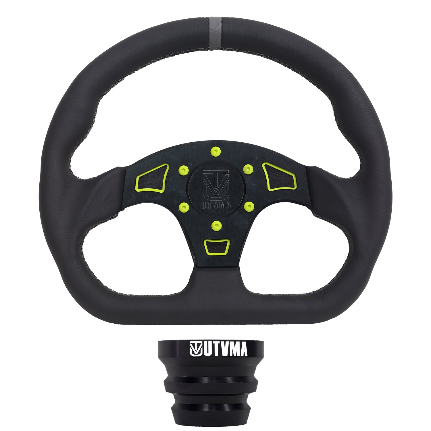 UTVMA DriftX Leather Steering Wheel With Hub (Polaris, Can Am Models)