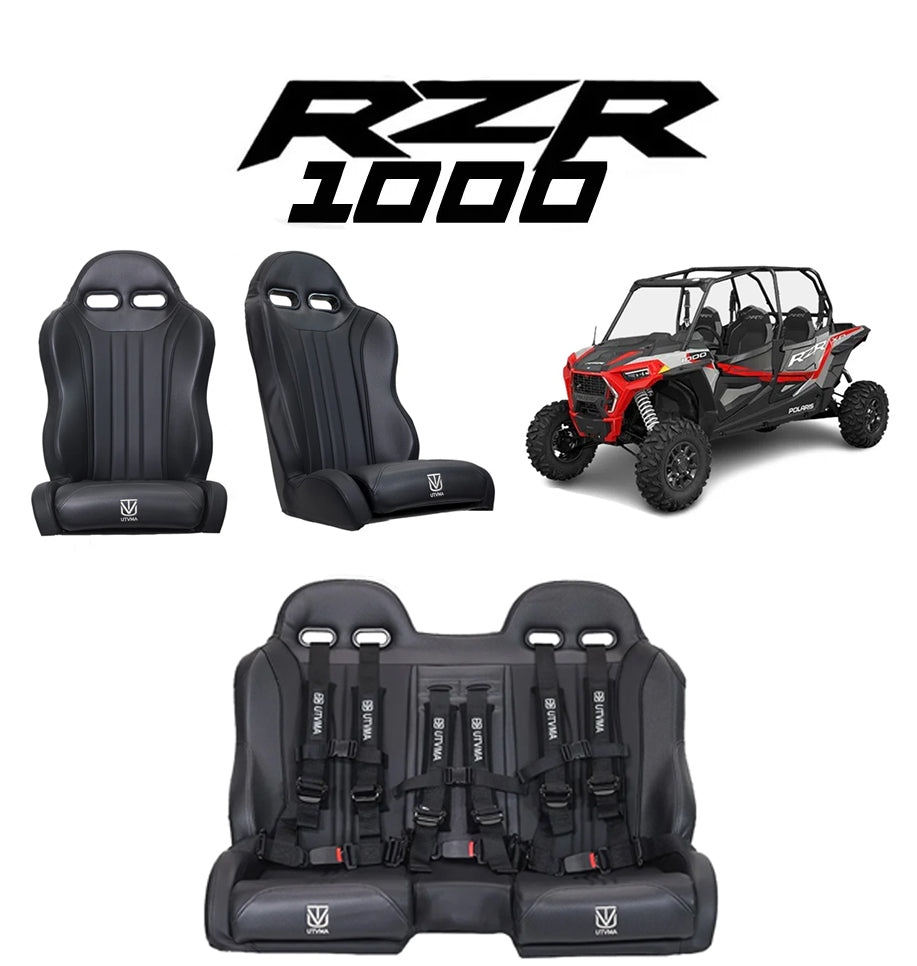 RZR 1000 Rear Bench Seat & Pair of Front Bucket Seats Set