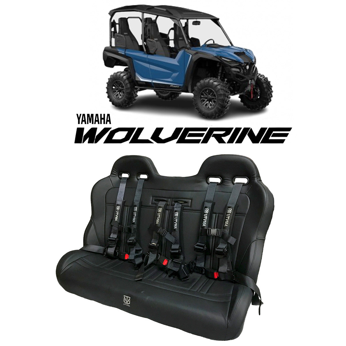 Wolverine RMAX 4 Compact Rear Bench Seat (2025+)